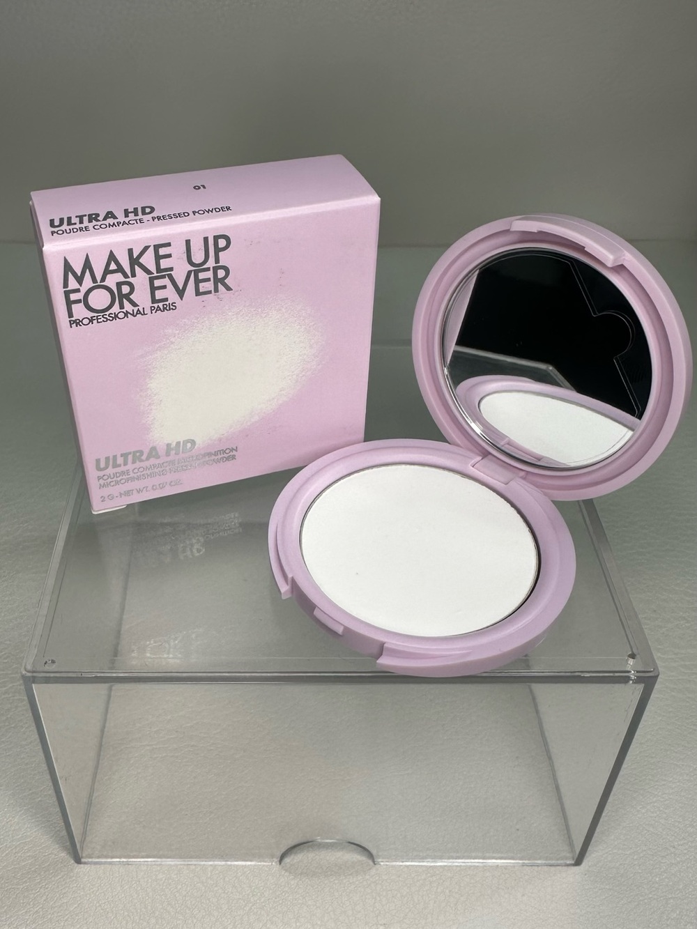 Makeup Forever Ultra HD Pressed Powder - White in Pink Compact